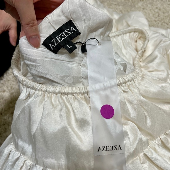 FINAL PRICE. NWT Azeeza Silk Ruffle Tiered Dress - Picture 6 of 6